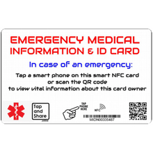 Load image into Gallery viewer, Smart NFC Emergency Medical Alert ID Information Card