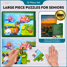 Load image into Gallery viewer, Large Piece Puzzle: Duck Pond - 12 pcs