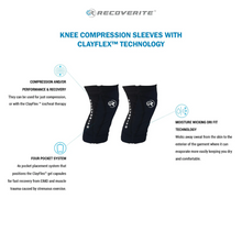 Load image into Gallery viewer, Recoverite Knee Compression Sleeves with Ice/Heat Gel Packs