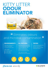 Load image into Gallery viewer, SAN-AIR Sleek Fan Dispenser with Kitty Litter Odour Eliminator Gel 75g Bundle