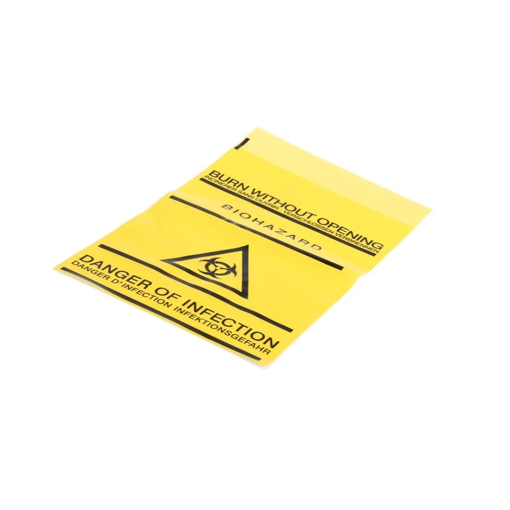 Yellow Small Biohazard Clinical Waste Bags x 25 HMGDirect