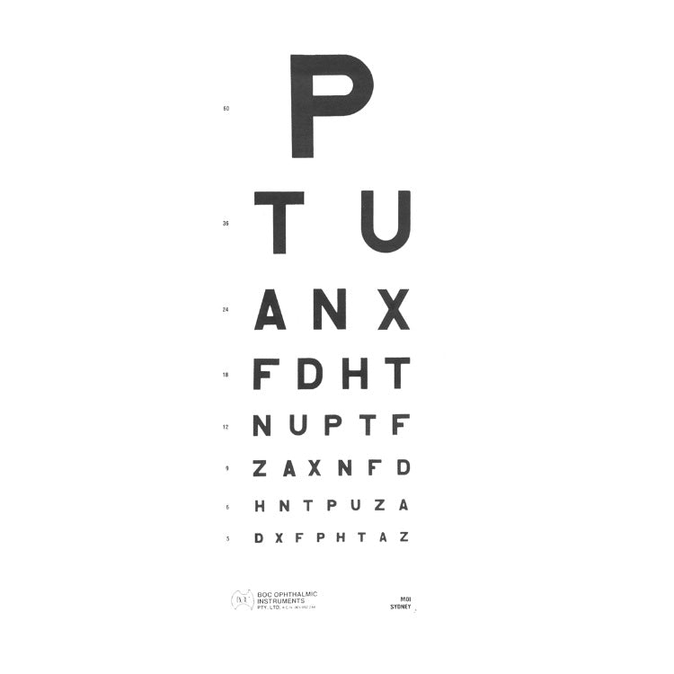 3M PTU Snellen Eye Chart HMGDirect