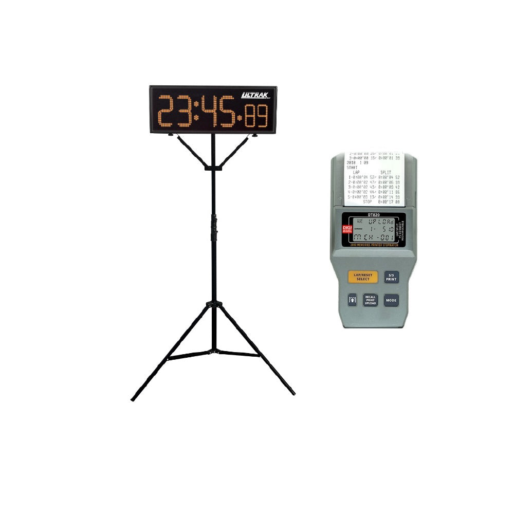Ultrak T-120 LED Outdoor Display Timer With Tripod (With Free DT820 Stopwatch & Printer)