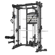 Load image into Gallery viewer, CyberFit C80 Multi Functional Smith Machine Half Rack
