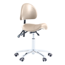 Load image into Gallery viewer, Pacific Medical Saddle Stool With Backrest
