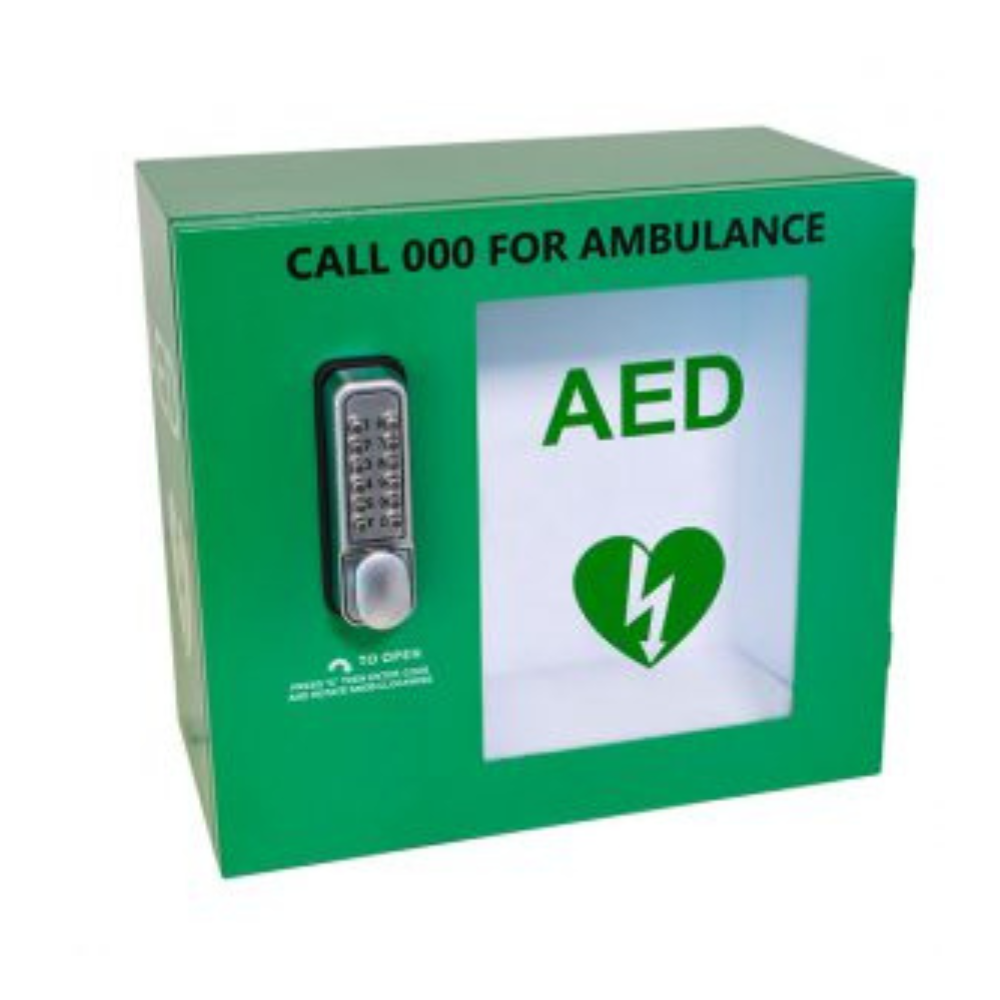 CardiAct Alarmed Outdoor AED Cabinet with Lock 48 x 47 x 31cm
