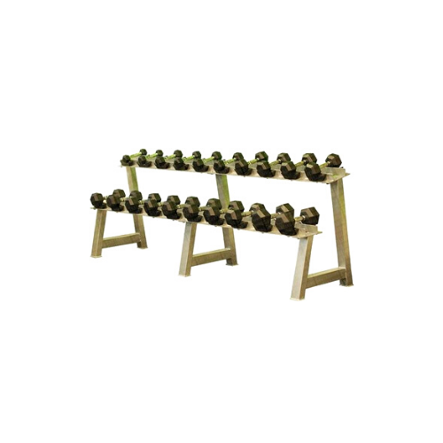2 Tier Dumbbell Rack with Saddles (Holds 10x Pairs)
