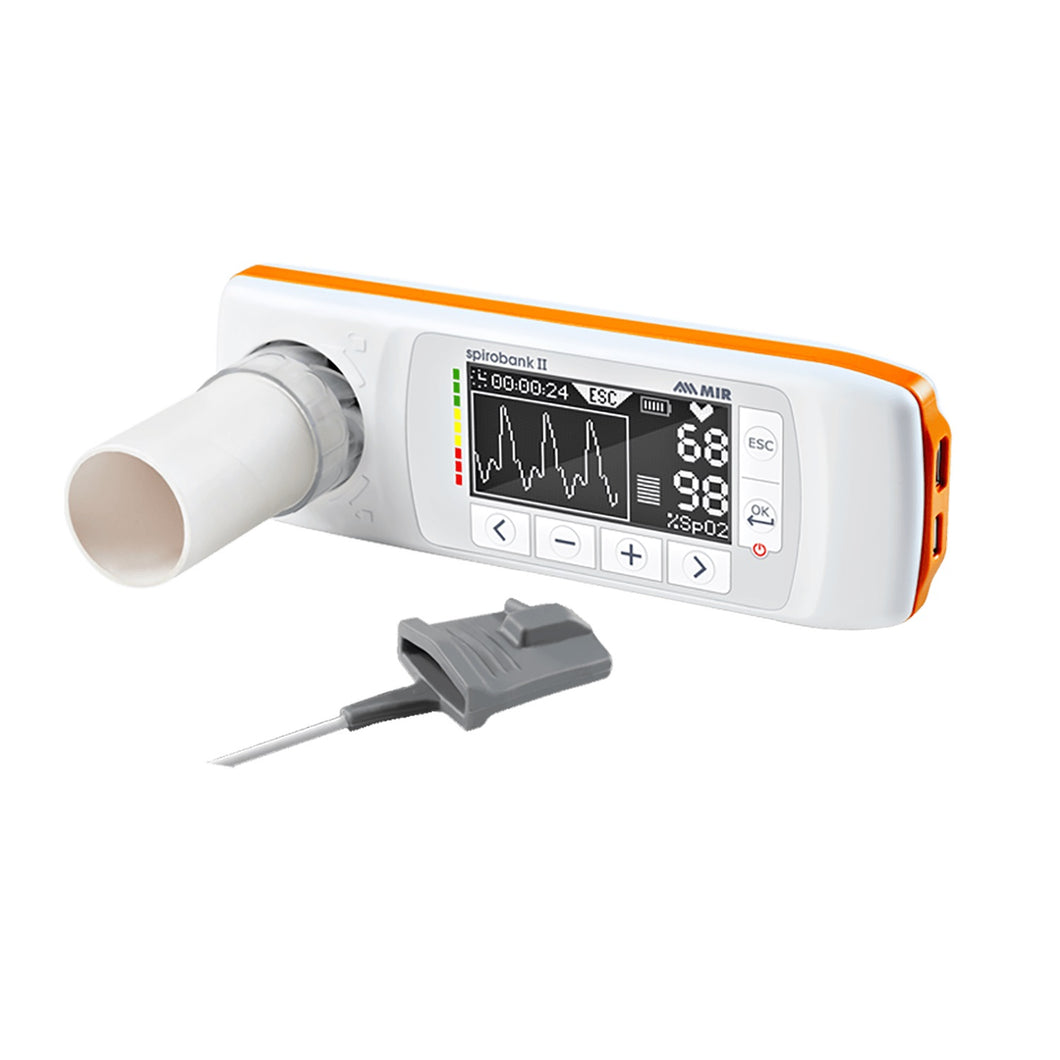 MIR Spirobank II Smart Hand Held Spirometer With Oximeter & App/Software