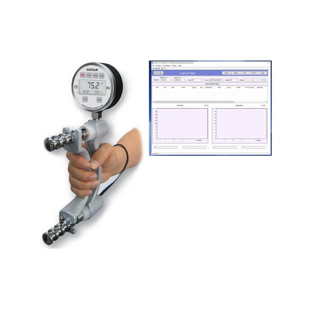 Saehan DHD-3 Digital Hand Grip Dynamometer with G-STAR Software