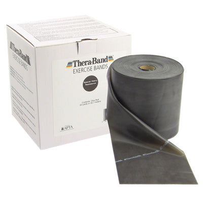 TheraBand Professional Bulk Resistance Band Rolls 45m Special Heavy Black