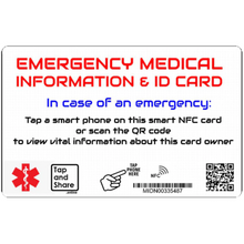 Load image into Gallery viewer, Smart NFC Emergency Medical Alert ID Information Card
