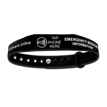 Load image into Gallery viewer, Smart NFC Emergency Medical Information Wristband ID With Passive Tracking
