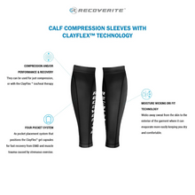 Load image into Gallery viewer, Recoverite Calf Compression Sleeves with Ice/Heat Gel Packs
