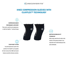 Load image into Gallery viewer, Recoverite Knee Compression Sleeves with Ice/Heat Gel Packs
