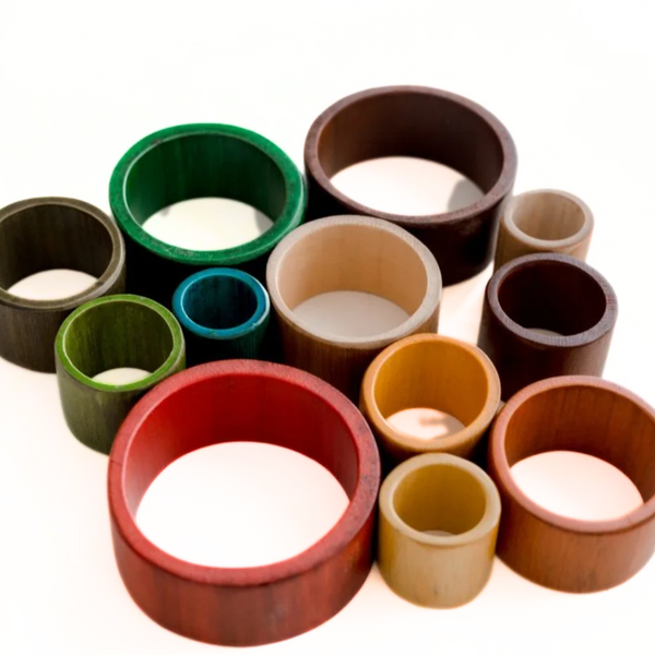 Four Rings Nested Bamboo Nesting Rings – HMGDirect