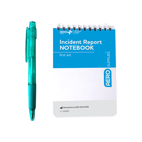 First Aid Notebook and pen – HMGDirect