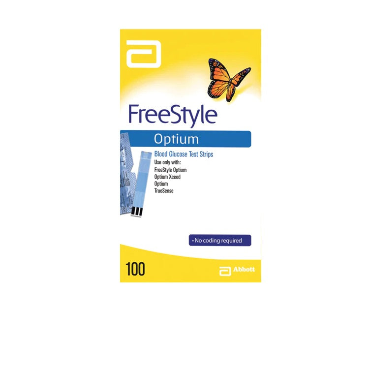 FreeStyle Optium Glucose Test Strips x 100