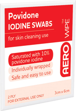Load image into Gallery viewer, Povidone Iodine swabs 3 x 6cm
