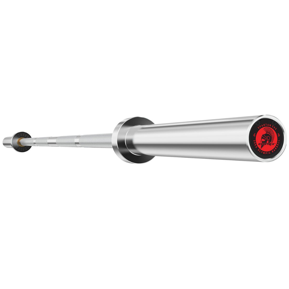 Cortex Spartan 205 7ft 20kg Olympic Barbell (Hard Chrome) w/Lockjaw Collars