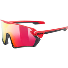Load image into Gallery viewer, Uvex Sportstyle 231 Wide Lense Cycling &amp; Running Sunglasses (Red/Black)
