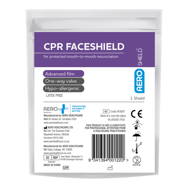 AEROSHIELD Disposable Face Shield with one-way valve