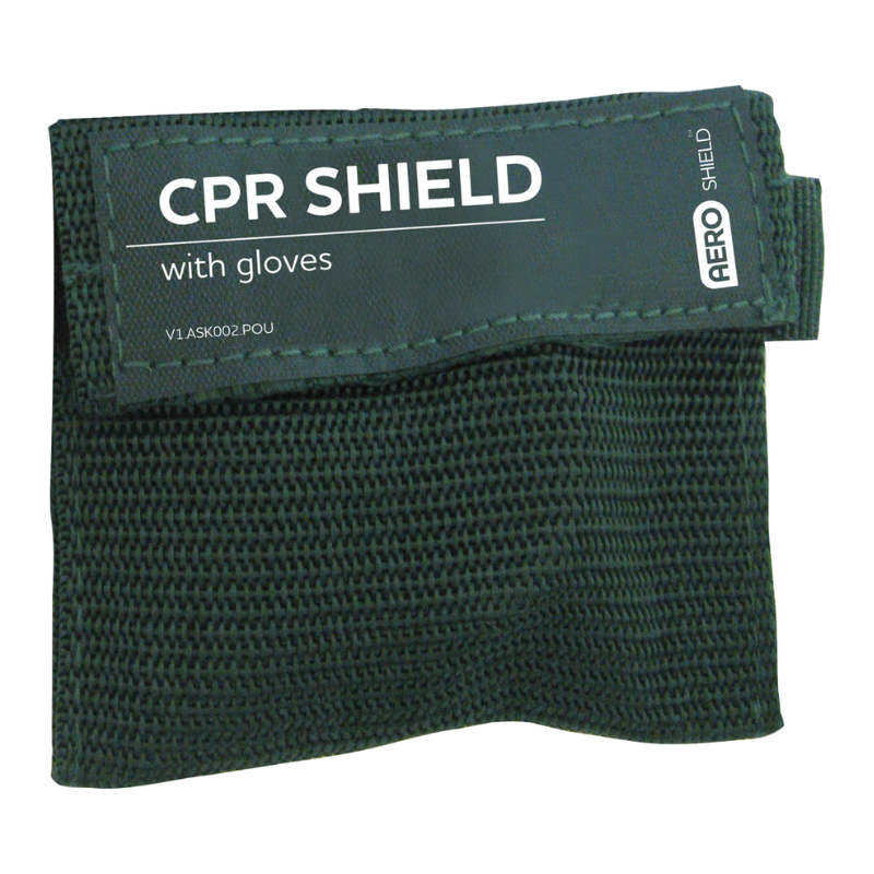 AEROSHIELD Key Ring CPR Face Shield + Gloves