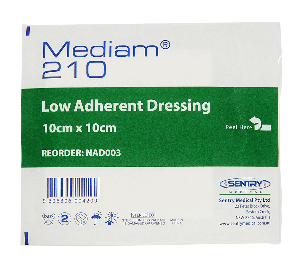 Non-adherent dressing 10 x 10cm