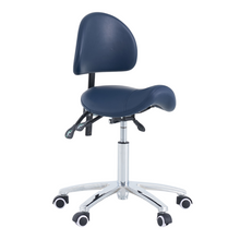 Load image into Gallery viewer, Pacific Medical Saddle Stool With Backrest
