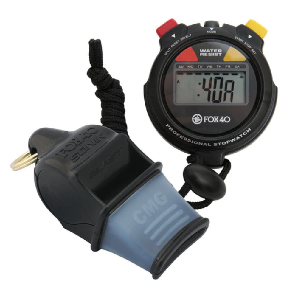 FOX 40 Sonik Blast Whistle and Stop Watch Pack