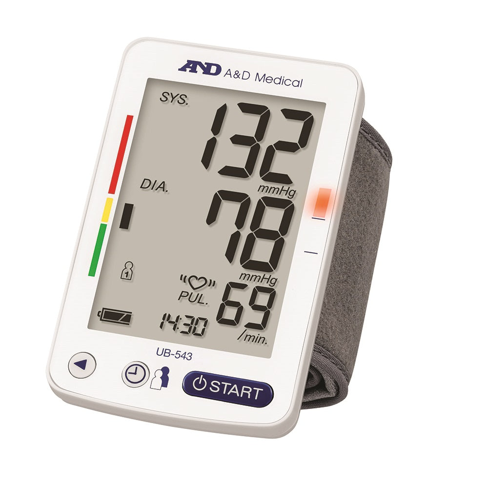 A&D Medical UB-543 Wrist Blood Pressure Monitor With Extra Large Display