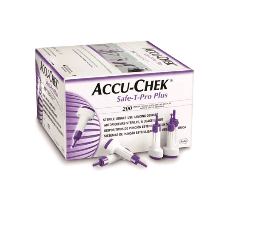 AccuChek Safe T Pro Plus Multi Depth Safety Lancets (Box of 200)