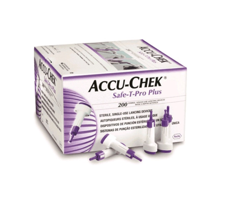 AccuChek Safe T Pro Plus Multi Depth Safety Lancets (Box of 200)