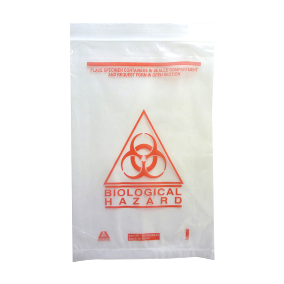 Clear Small Biohazard Clinical Waste Bags x 50