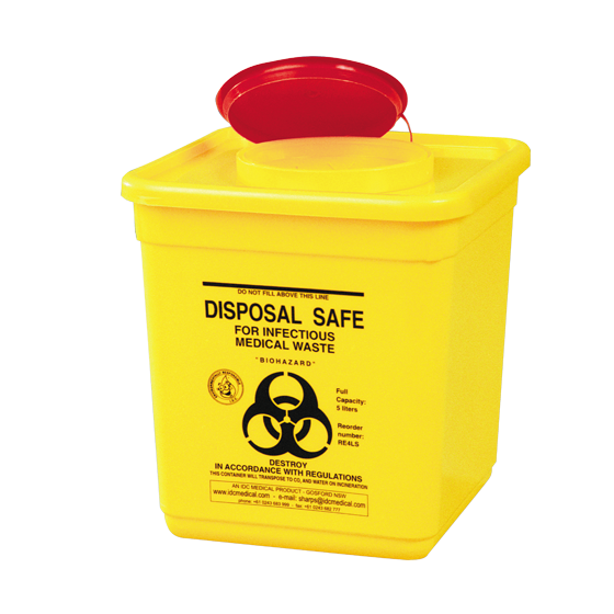 Sharps Safety Disposal Container 4.5L