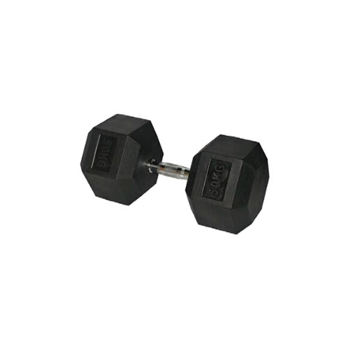 3kg Hex Rubber Coated Dumbbell