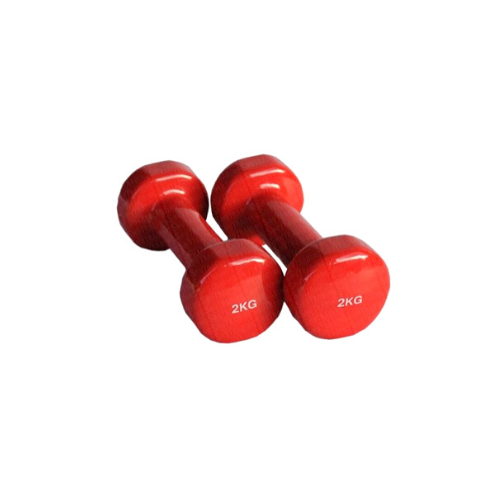 2kg Vinyl Coated Hex Dumbbells (Pair)