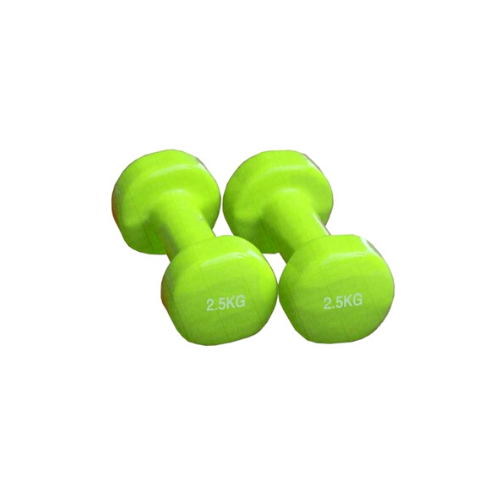 2.5kg Vinyl Coated Hex Dumbbells (Pair)