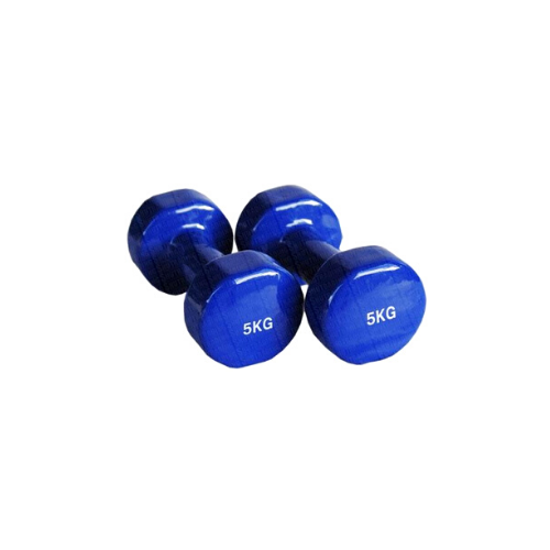 5kg Vinyl Coated Hex Dumbbells (Pair)