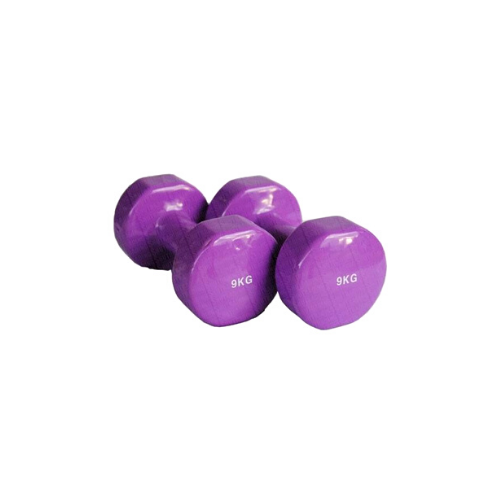 9kg Vinyl Coated Hex Dumbbells (Pair)