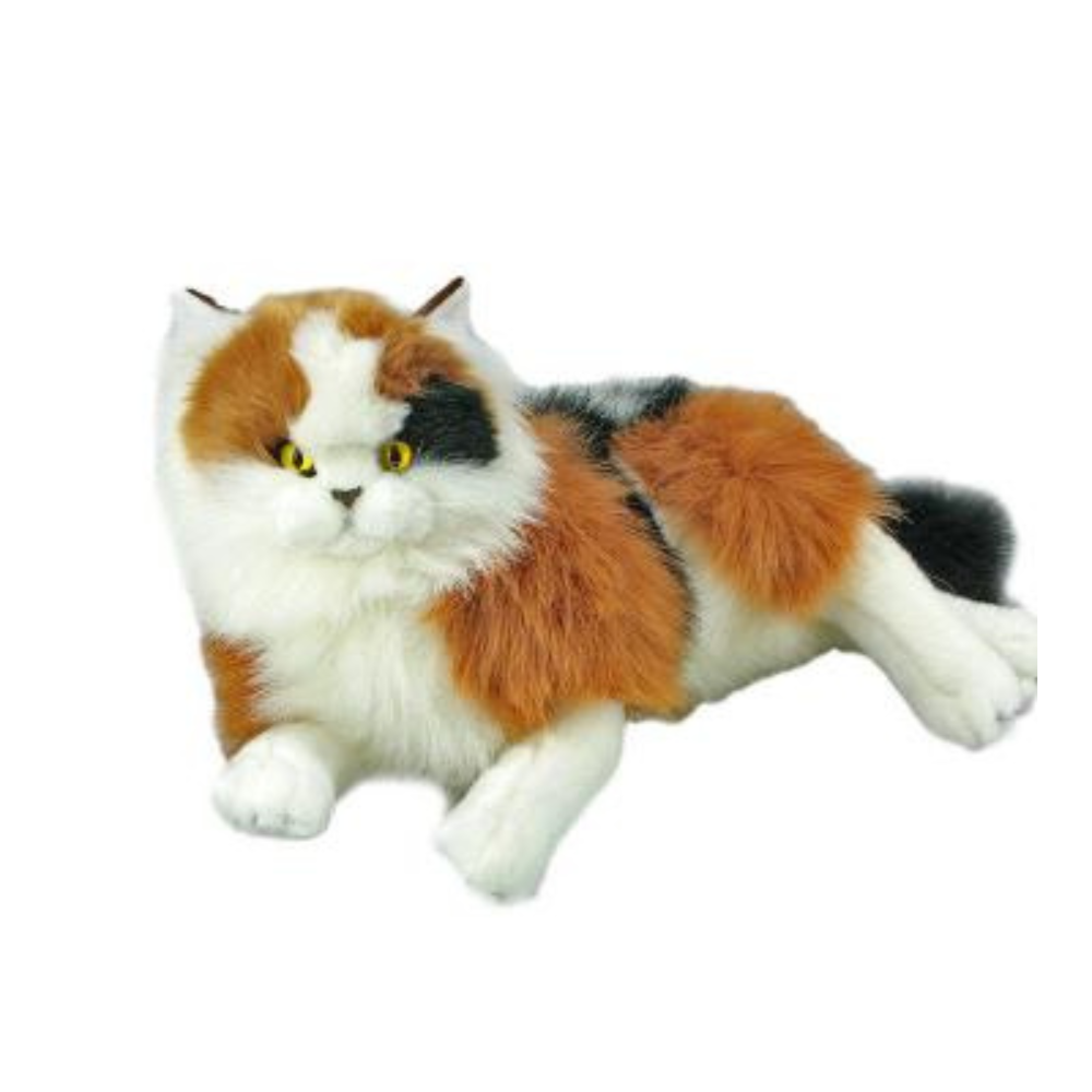 Marmalade - Realistic Calico Cat Plush Toy 33 cm