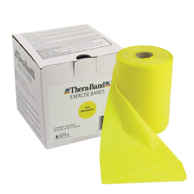 TheraBand Professional Bulk Resistance Band Rolls 45m Thin Yellow