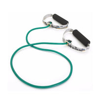 Load image into Gallery viewer, TheraBand Resistance Tubing With Soft Handles 1.2m Heavy Green
