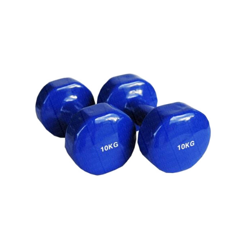 10kg Vinyl Coated Hex Dumbbells (Pair)