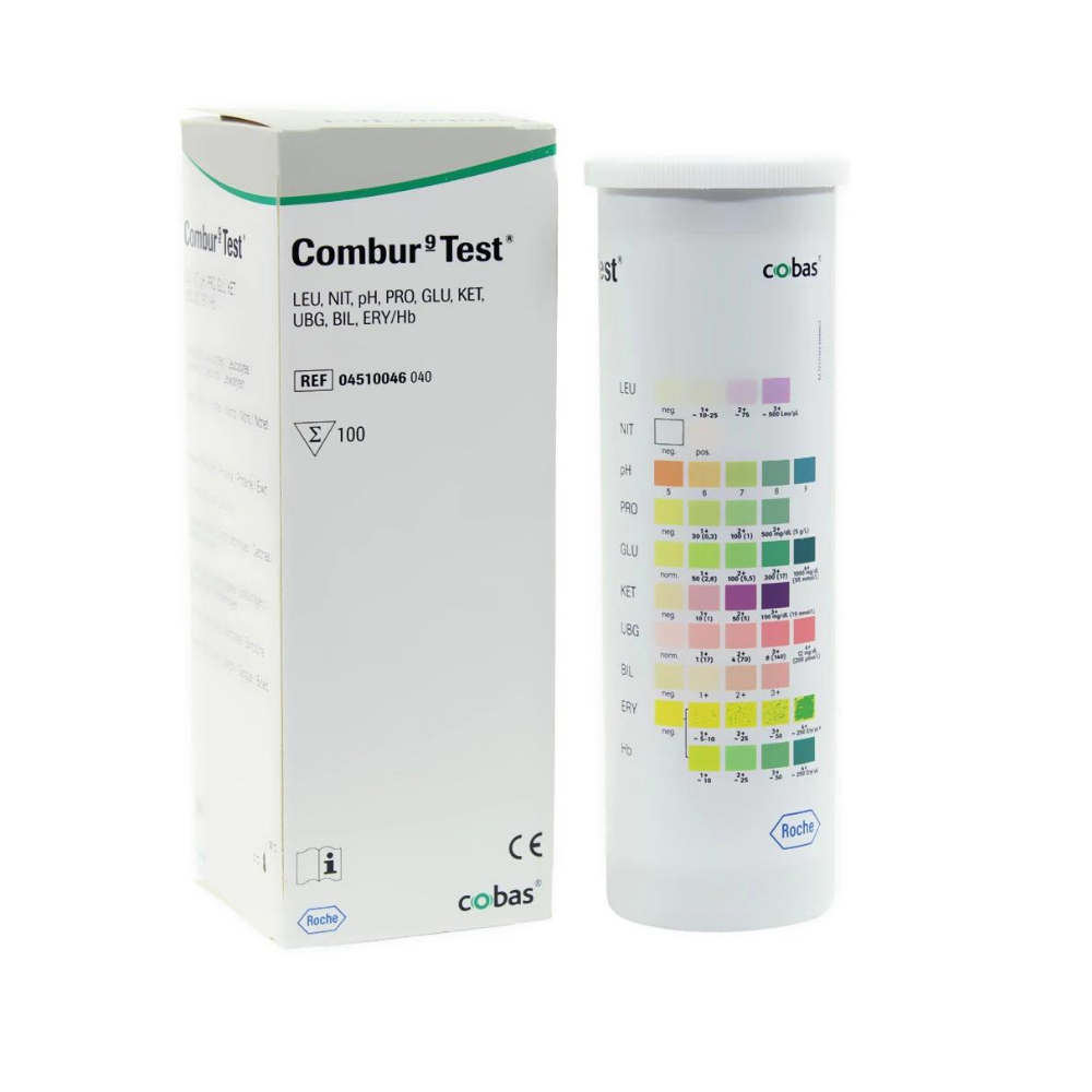 Combur 9 Urinalysis Test Strips (Box of 100)