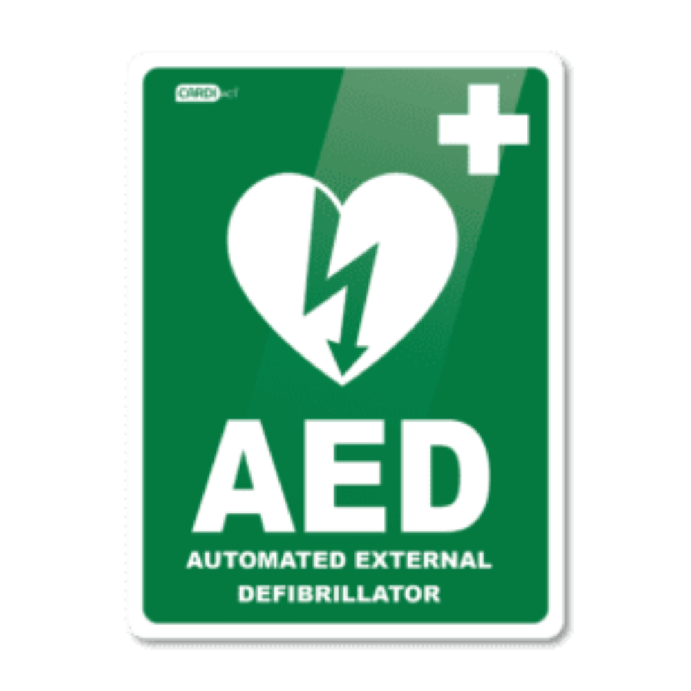 CardiAct Poly AED Sign